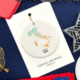 Italy Personalised Christmas Tree Ornament Decoration Gift Present Xmas Bauble Festive Decor Holiday Custom - thumbnail 2