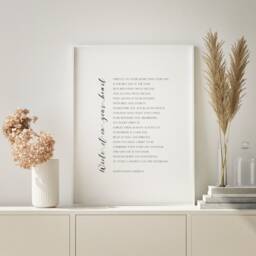 Write It On Your Heart - Inspirational Print Ralph Waldo Emerson Poem Literary Wall Art Typography Poster Unframed - thumbnail 2