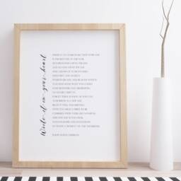 Write It On Your Heart - Inspirational Print Ralph Waldo Emerson Poem Literary Wall Art Typography Poster Unframed - thumbnail 4
