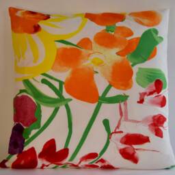 "Handmade Marimekko Pillow Cover Ursula Floral Print, 20""x20" - thumbnail 3