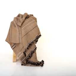 Rust Indian Wool Throw Blanket, Handwoven Couch Coverlet With Warm Artisan Bedroom Layer - Manik - thumbnail 2