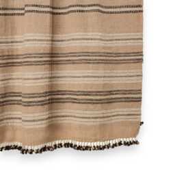 Rust Indian Wool Throw Blanket, Handwoven Couch Coverlet With Warm Artisan Bedroom Layer - Manik - thumbnail 3