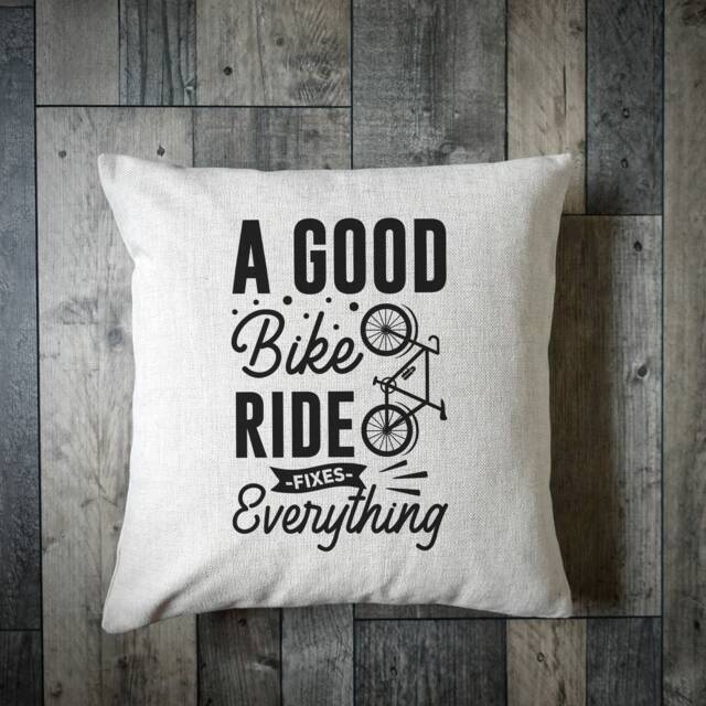 A Good Bike Ride Fixes Everything Cushion - Mtb Cover Cycling Father's Day Gift - image 1