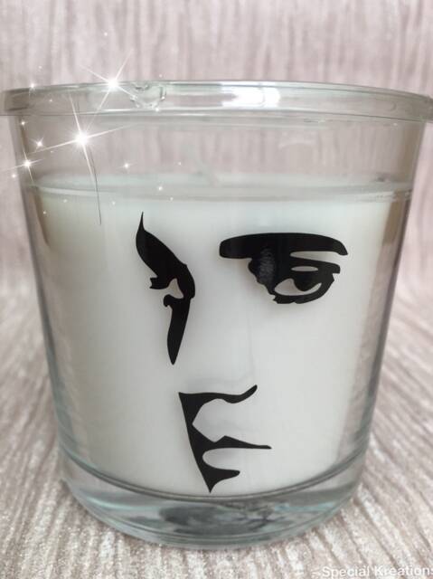 Elvis Silhouette Of Face Candle. Birthday. Valentines Day. Mothers Friendship. Thank You - image 1
