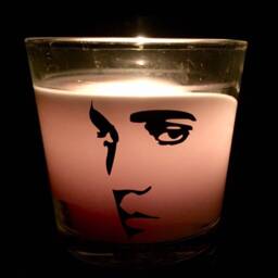 Elvis Silhouette Of Face Candle. Birthday. Valentines Day. Mothers Friendship. Thank You - thumbnail 2