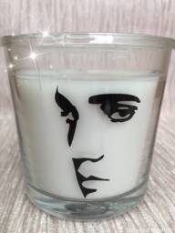 Elvis Silhouette Of Face Candle. Birthday. Valentines Day. Mothers Friendship. Thank You