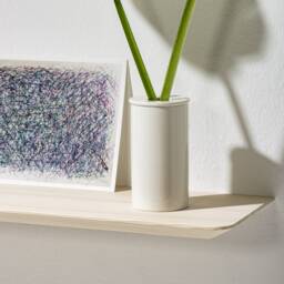 Small Wall Shelf Made Of Silver Fir With Rounded Edges - thumbnail 2
