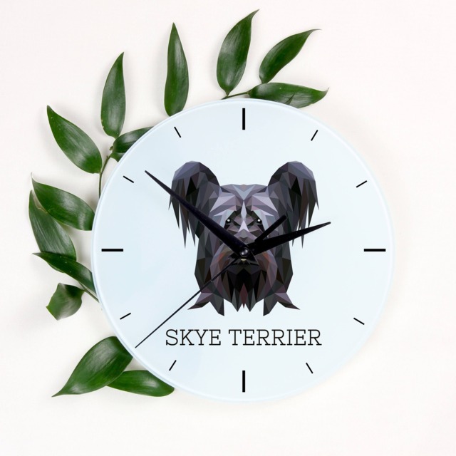 A Clock With A Skye Terrier Dog. New Collection The Geometric Dog - image 1