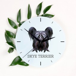 A Clock With A Skye Terrier Dog. New Collection The Geometric Dog