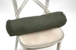 Bolster Neck Pillow, Roll Buckwheat Deep Green Linen Bolster, Buckwheat 5'x20'/13x50cm Pillow - thumbnail 1