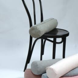 Bolster Neck Pillow, Roll Buckwheat Deep Green Linen Bolster, Buckwheat 5'x20'/13x50cm Pillow - thumbnail 4