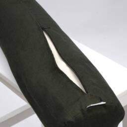 Bolster Neck Pillow, Roll Buckwheat Deep Green Linen Bolster, Buckwheat 5'x20'/13x50cm Pillow - thumbnail 3