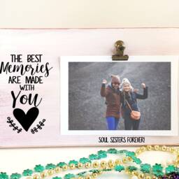 Best Memories Are Made With You Friends Picture Frame, College Dorm Gift, Personalized Frame With Clip, Valentine's Day Couples - thumbnail 3