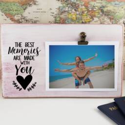 Best Memories Are Made With You Friends Picture Frame, College Dorm Gift, Personalized Frame With Clip, Valentine's Day Couples - thumbnail 2