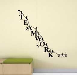 Teamwork Poster Wall Decal Office Sign Team Work Quote Motivational Vinyl Sticker Business Gifts Decor Art Success Print 999 - thumbnail 1