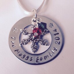 Personalised Christmas Decoration Ornament Hand Stamped Festive Tree - thumbnail 3