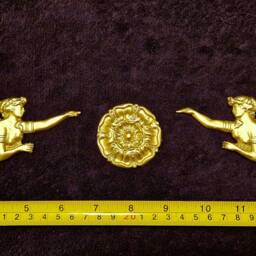Ornate Applique Gilt Or White French Style Decorative Wall Furniture Onlay Moulding Pediment Plastic Decoration - thumbnail 2