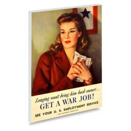 "Reprint Of A Ww2 Us Female Industry Recruitment Poster - ""Get A War Job" - thumbnail 2