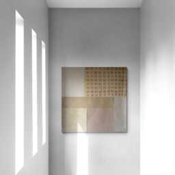Creamy Monochrome Silk Wall Quilt Japandi Textile Art Tapestry - thumbnail 4