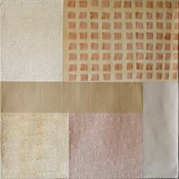 Creamy Monochrome Silk Wall Quilt Japandi Textile Art Tapestry - thumbnail 2
