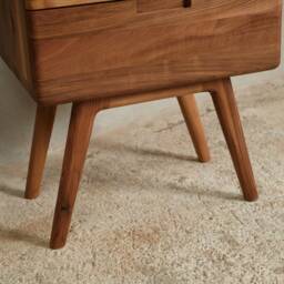 Mid-Century Modern Walnut Chest Of Drawers - Versatile Credenza With Minimalist Scandinavian Design - thumbnail 4