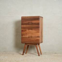 Mid-Century Modern Walnut Chest Of Drawers - Versatile Credenza With Minimalist Scandinavian Design - thumbnail 2