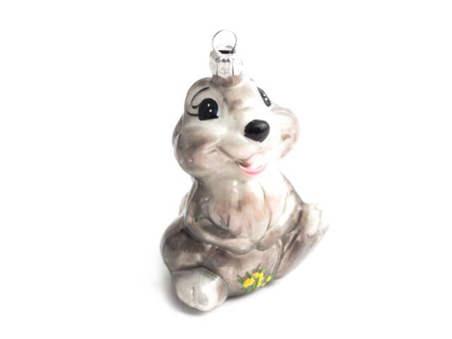 Czech Glass Bunny Rabbit Christmas Tree Ornament Decoration - image 1