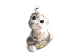 Czech Glass Bunny Rabbit Christmas Tree Ornament Decoration - thumbnail 1