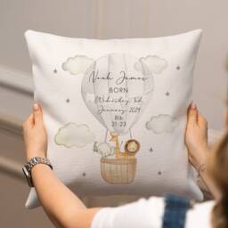 Personalised Jungle Cushion - Nursery Girl's Lion Baby Boy Gift Girl - thumbnail 3