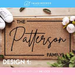 Personalized Outdoor Door Mat With Last Name - Custom Coir Welcome For Home Entrance - thumbnail 2