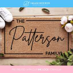 Personalized Outdoor Door Mat With Last Name - Custom Coir Welcome For Home Entrance - thumbnail 1