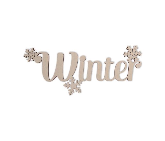 Unfinished Wooden Winter Sign Mdf Wall Decor, Many Sizes - image 1