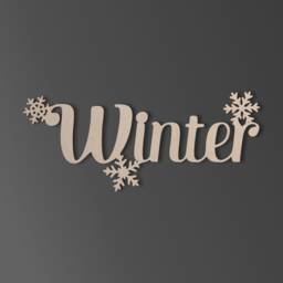 Unfinished Wooden Winter Sign Mdf Wall Decor, Many Sizes - thumbnail 2