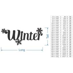 Unfinished Wooden Winter Sign Mdf Wall Decor, Many Sizes - thumbnail 3