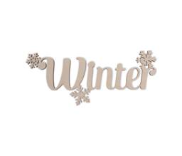 Unfinished Wooden Winter Sign Mdf Wall Decor, Many Sizes - thumbnail 1