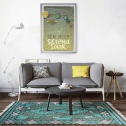 Original Solar System Wall Art Printing Poster Illustration Print Drawings Graphic Design Work Home Decor - thumbnail 2