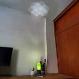 Mandala Lite Green Forest - Upcycled Led Lamp With Rainforest Scenery, Projects On The Ceiling - thumbnail 2