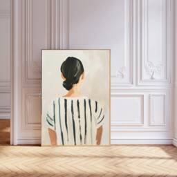 Abstract People Art - Mid Century Art, Modern Wall Minimalist Print, Living Room Female Figure - thumbnail 1