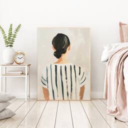 Abstract People Art - Mid Century Art, Modern Wall Minimalist Print, Living Room Female Figure - thumbnail 2
