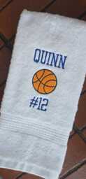 Personalized Basketball Towel Embroidered Gym Sports Towel - thumbnail 1