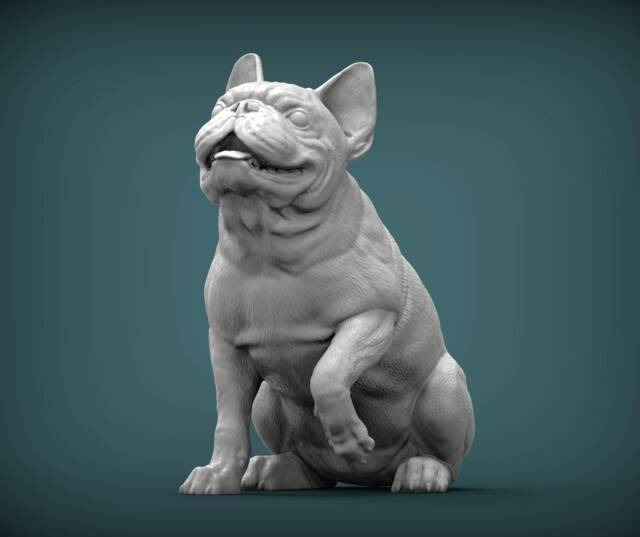 3D Printed French Bulldog Figurine Home Decor - image 1