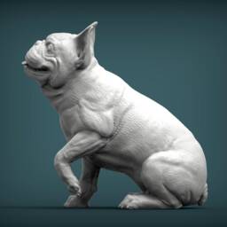3D Printed French Bulldog Figurine Home Decor - thumbnail 2