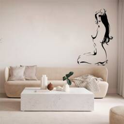 Elegant Lady Vinyl Wall Art, Decal, Sticker, Transfer, Mural, Decor, Rent Friendly, Interior, Exterior, Full - 0431 - thumbnail 1