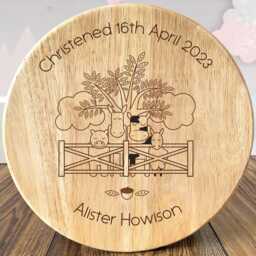 Personalised Kids Wooden Stool Farm Yard Theme For A Boy Or Girl Customised With Childs Name, Any Occasion Toddler Christening Baptism Etc - thumbnail 2