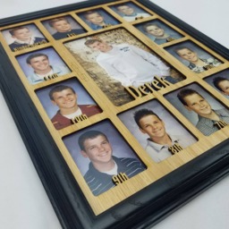 "School Years Picture Frame - Personalized Holds Twelve 2.5"" X 3.5"" School-Year Photos & 5"" 7" - thumbnail 3