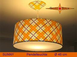 Yellow Hanging Lamp in Retrodesign Sunny Vintage Pendant With Diffuser Many Sizes Of Your Choice - thumbnail 2