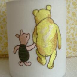 Winnie The Pooh & Piglet - Embroidered Handmade Nursery Night Light - thumbnail 2