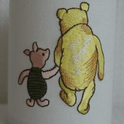 Winnie The Pooh & Piglet - Embroidered Handmade Nursery Night Light - thumbnail 3