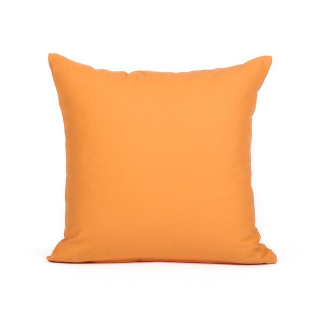 Tangerine Orange Cotton Canvas Pillow Cover, Euro Sham, Lumbar