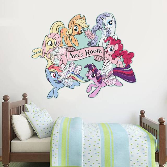 My Little Pony Fairy Forest Personalised Name Wall Sticker Decal Art Vinyl Mural